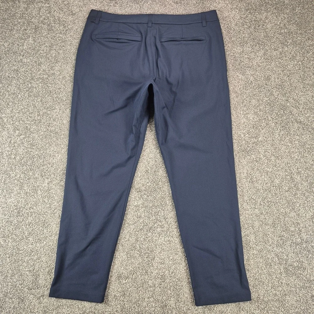 Lululemon ABC Slim-Fit Trouser Pant Men 36 Navy Blue Warpstreme Stretch